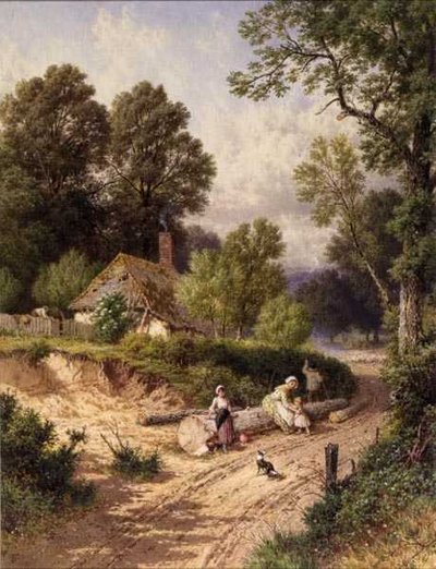 The Green Lane by Myles Birket Foster
