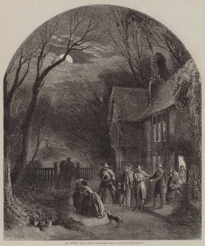 The Return Home from a Christmas Party by Myles Birket Foster
