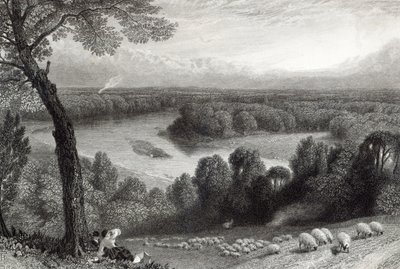 The Thames from Richmond Hill, engraved by J. Saddler, printed by Cassell, Petter and Galvin by Myles Birket Foster