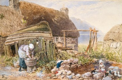 Washing Day at Balmarcara by Myles Birket Foster