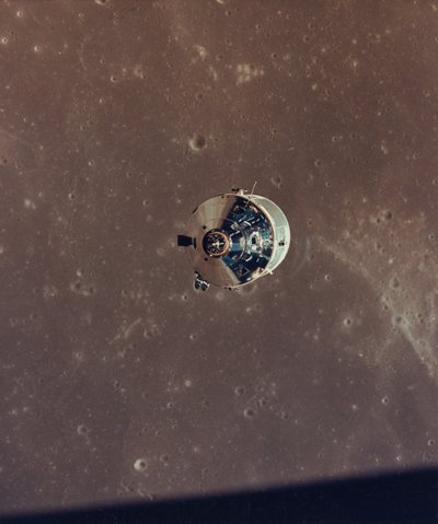 Apollo 11 Command and Service Modules Photographed from the Lunar Module in Orbit, 1969 by NASA Images