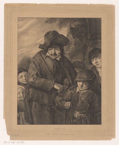 Poor musicians (Les musiciens ambulans / The beggar) by N.M. Schild