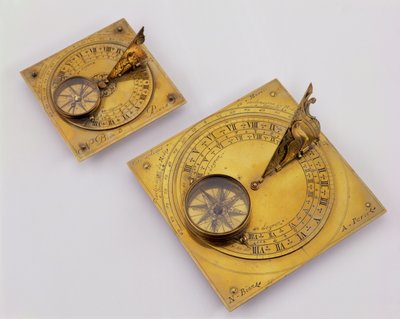 Two Movable Horizontal Sundials, Paris, c.1720 by N. Bion