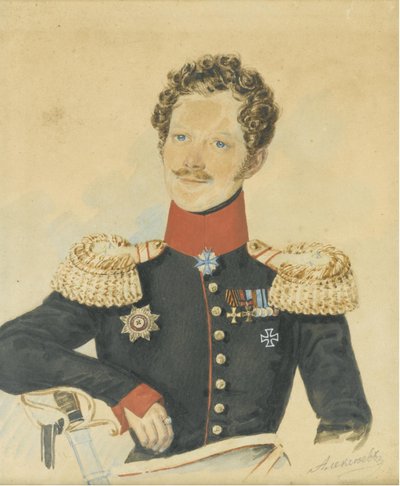 Portrait of Yegor Fyodorovich Meiendorf 1794-1879 by N. M. Alexeyev