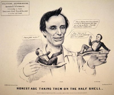Abraham Lincoln Presidential Campaign cartoon by Currier and Ives