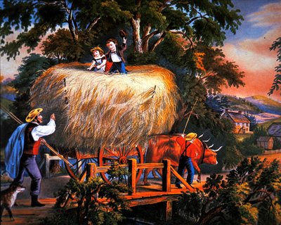 American Country Life: Haying Time- The Last Load by Currier and Ives