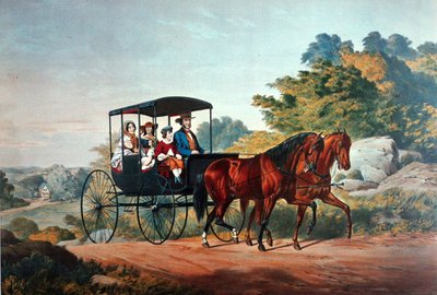 Life in the Country: The Morning Ride by Currier and Ives