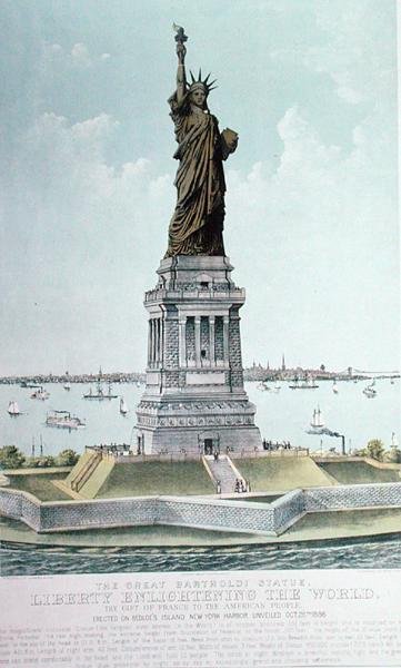 The Great Bartholdi Statue, Liberty Enlightening the World by Currier and Ives