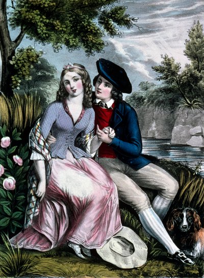 The Scottish poet Robert Burns seducing his highland Mary Campbell by N. and Ives J.M. (1824 95) Currier
