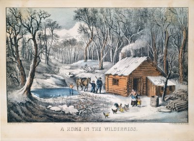 A Home in the Wilderness by Currier and Ives