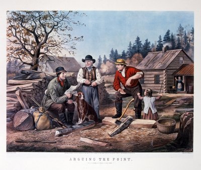Arguing the Point by N. and Ives J.M. (1824 95) Currier