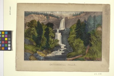 Catterskill Falls by N. and Ives J.M. (1824 95) Currier