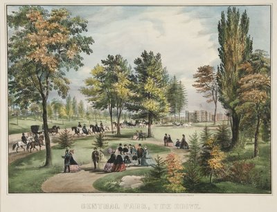Central Park - The Drive by Currier and Ives