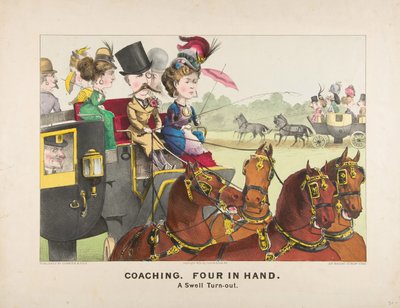 Coaching – Four in Hand – A Swell Turn-out by Currier and Ives