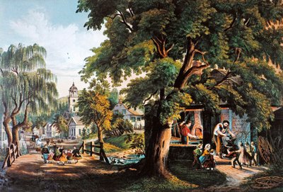 Country Life in the USA: The Village Blacksmith by Currier and Ives