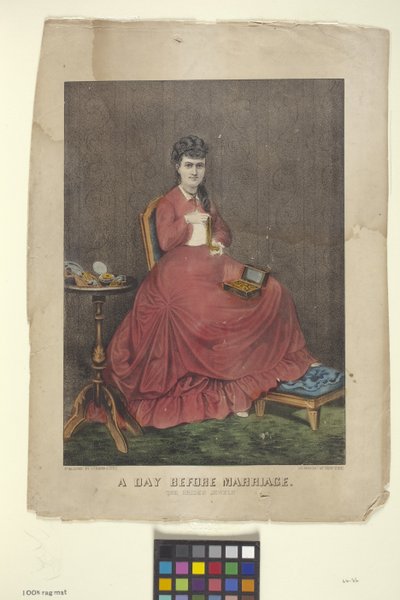 Day Before Marriage by N. and Ives J.M. (1824 95) Currier