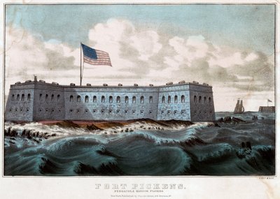 Fort Pickens: Pensacola Harbor, Florida, c.1860 by Currier and Ives