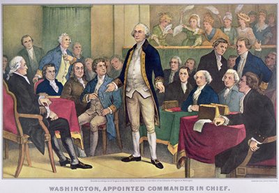 George Washington (1732-99) Appointed Commander in Chief, published 1876 by Currier and Ives