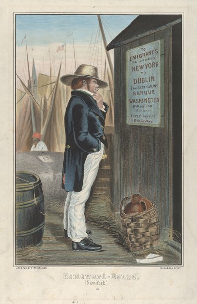 Homeward Bound (New York), c.1860 by Currier and Ives