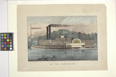 On the Mississippi by N. and Ives J.M. (1824 95) Currier