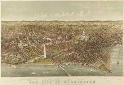 The City of Washington: Bird’s-Eye View from the Potomac looking North by Currier and Ives