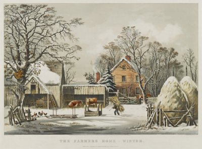The Farmer’s Home - Winter by Currier and Ives