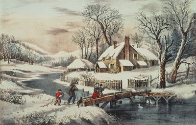 The Ingleside Winter, pub. by Currier & Ives by N. Currier and Ives J.M.