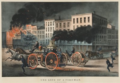 The Life of a Fireman, The Metropolitan System by Currier and Ives