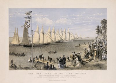 The New York Yacht Club Regatta by Currier and Ives