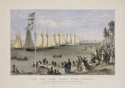 The New York Yacht Club Regatta, c.1869 by Currier and Ives