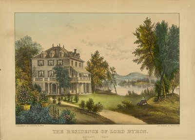 The Residence of Lord Byron by Currier and Ives