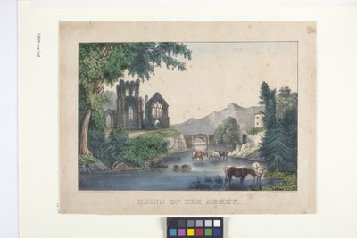 The Ruins of the Abbey by N. and Ives J.M. (1824 95) Currier