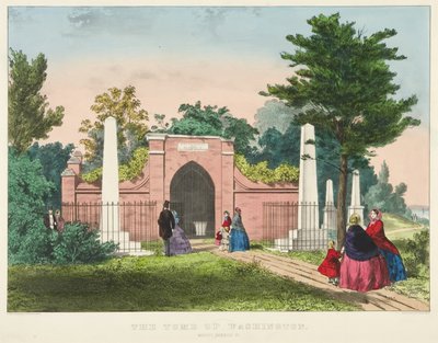 The Tomb of Washington, Mount Vernon, Virginia by Currier and Ives