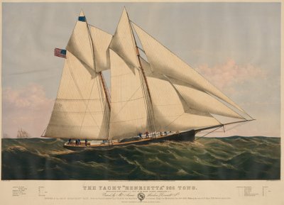 The Yacht Henrietta 205 Tons by Currier and Ives