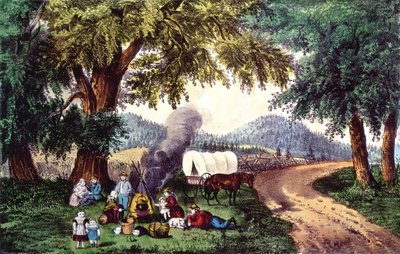 A Halt by the Wayside by N. and Ives, J.M. Currier