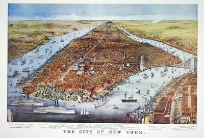 City of New York, 1876 by N. and Ives, J.M. Currier