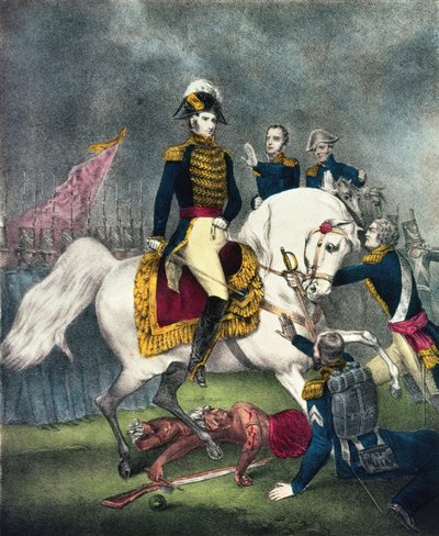 General William H. Harrison at the Battle of Tippecanoe, 1840 by N. and Ives, J.M. Currier