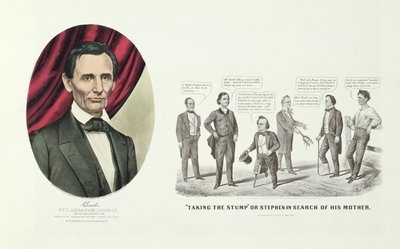 Hon. Abraham Lincoln, 16th President of the United States by N. and Ives, J.M. Currier