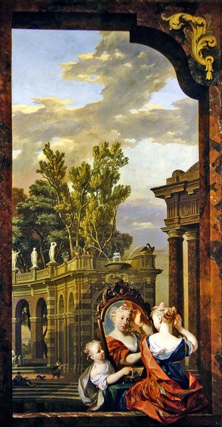 The Five Senses - Sight by N. and Moucheron I. de Verkolje