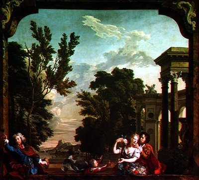 The Five Senses: Taste by N. and Moucheron I. de Verkolje