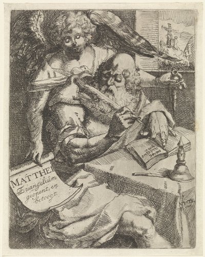 Matthew the Evangelist (title on object) by N. van Til