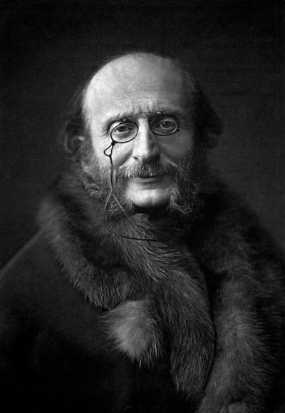 French Composer Jacques Offenbach, c. 1876 (b/w photo) by Nadar