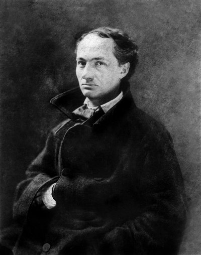 French poet Charles Baudelaire (1821-1867) when he was young, around 1850, photo by Nadar by Nadar