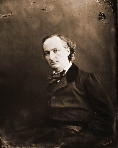 Portrait of Charles Baudelaire, writer by Nadar