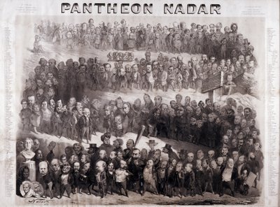 The Pantheon Nadar representing the great historical figures of the 19th century (intellectual and political personalities) by Nadar