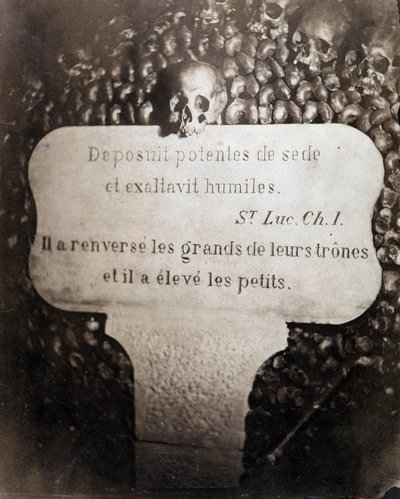 The ossuaries of the catacombs of Paris by Nadar