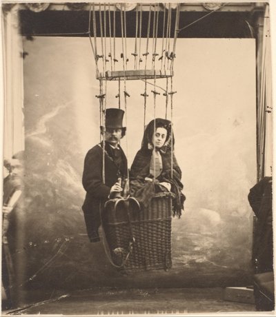Nadar with His Wife, Ernestine, in a Balloon by Nadar