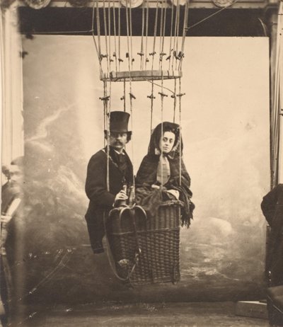 Nadar with His Wife, Ernestine, in a Balloon by Nadar