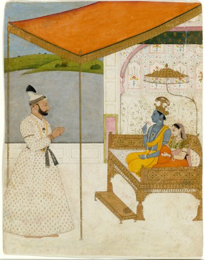 Raja Balwant Singh’s Vision of Krishna and Radha by Nainsukh
