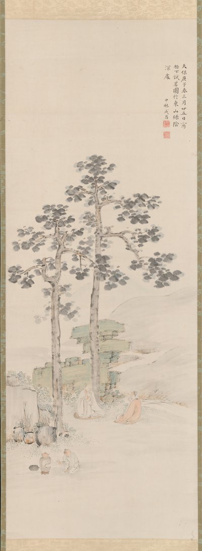 Sampling Tea beneath the Wu Trees by Nakabayashi Chikuto
